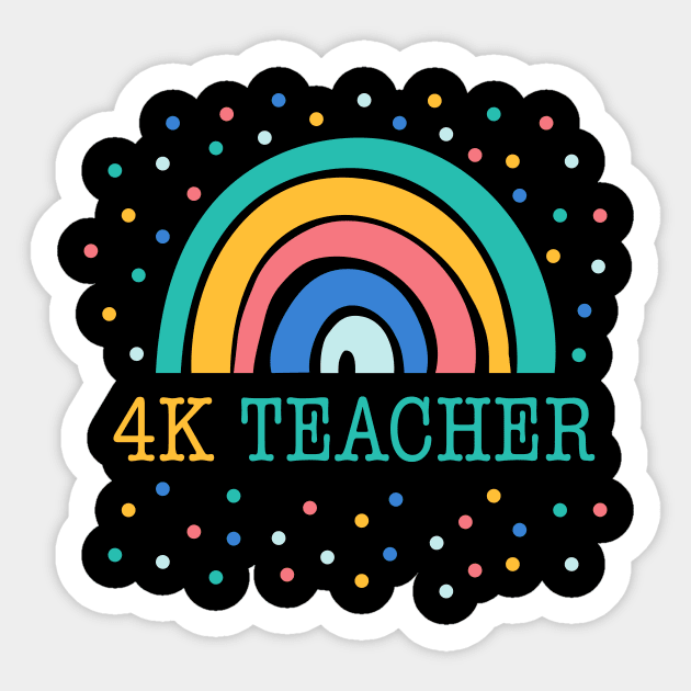 4k teacher shirt kindergarten teacher 4k teacher gift Sticker by OutfittersAve